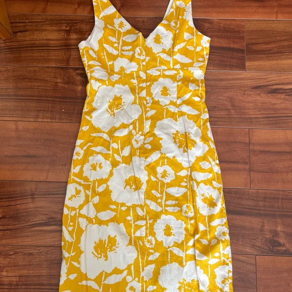 Donna Rocco New York — Mustard and White Summer Floral Dress - Picture 6 of 7